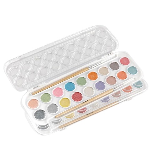 Metallic Watercolor Perfect Travel Watercolor Set 18 ရောင်