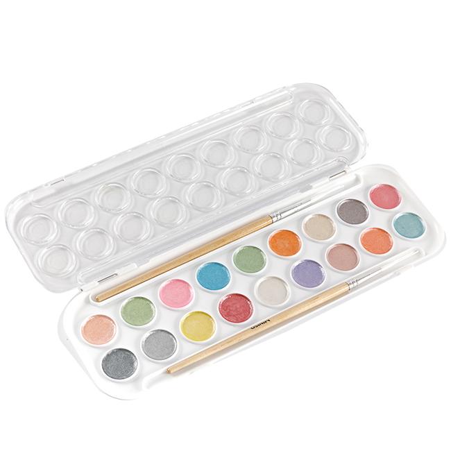 18 ရောင် Metallic Watercolor Perfect Travel Watercolor Set